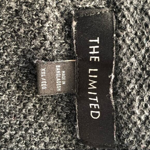 The Limited Dark Grey Scoop Neck Tunic Sweater Women’s XXL High Low Hem - Picture 11 of 12